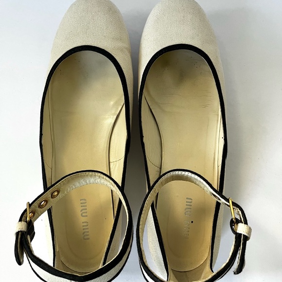 Miu Miu Ankle Buckle Strap Flats - Picture 3 of 9